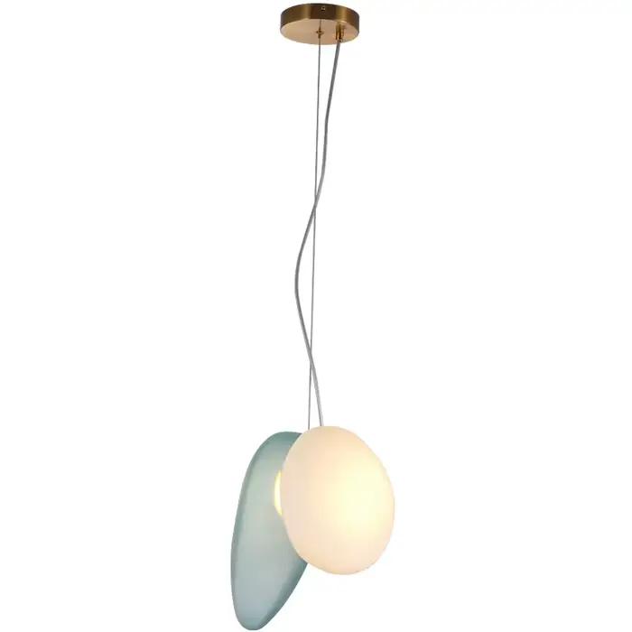 Lampe LED Suspendue en Forme de Galets de Verre, Luminaire Décoratif d'Nik, Idéal pour une Chambre à Coucher, une Cuisine ou un Café