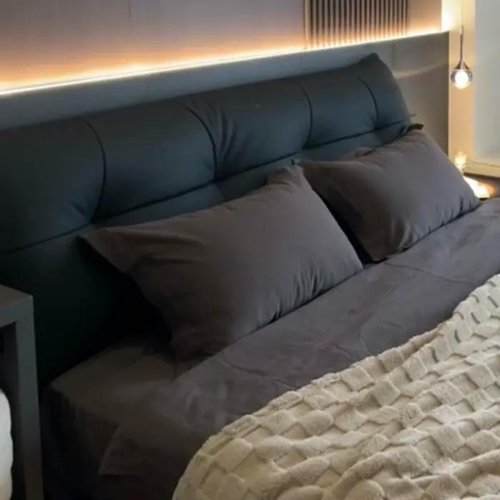 Hôtel adultes lits 180X200 tête de lit Table de chevet rembourrage