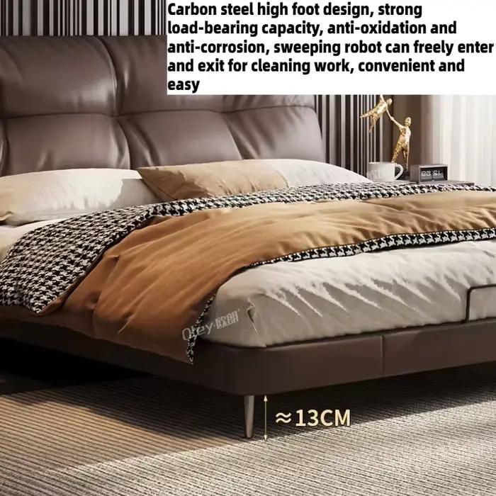 Lit double 180x200 au design minimaliste italien