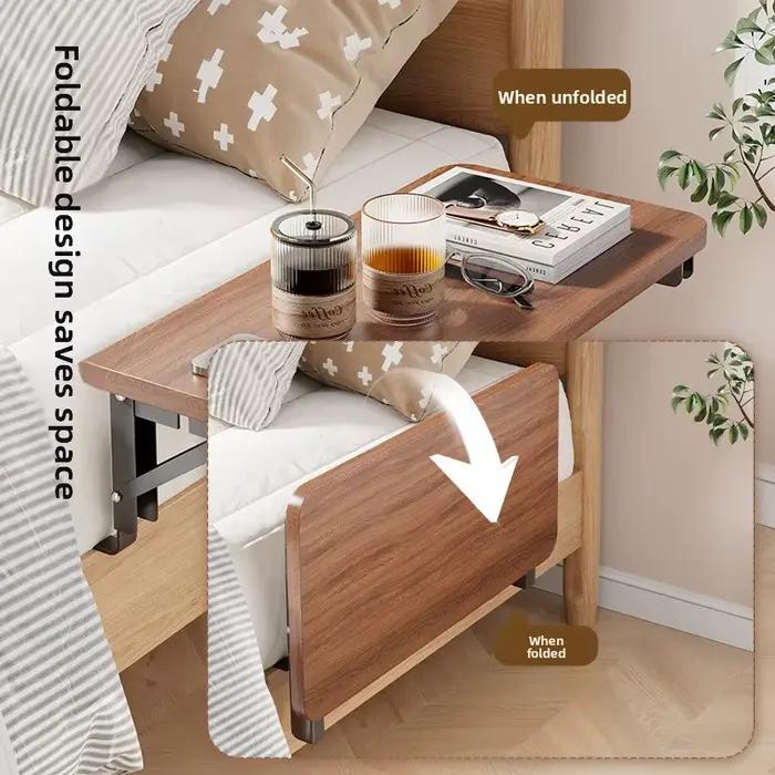 Table de chevet pliable avec rangement