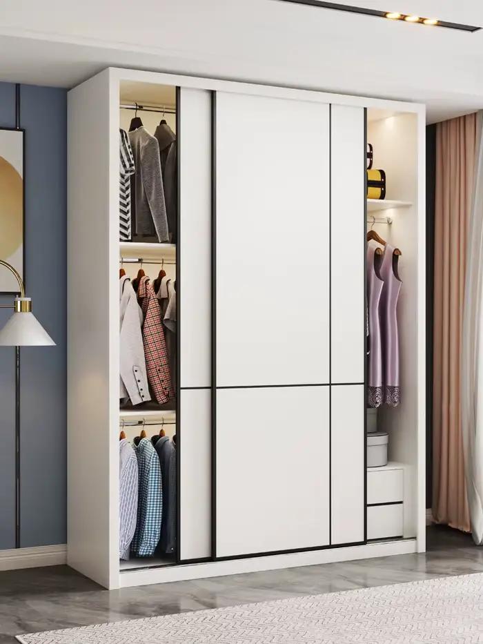Armoire à une porte au dessus de la porte coulissante