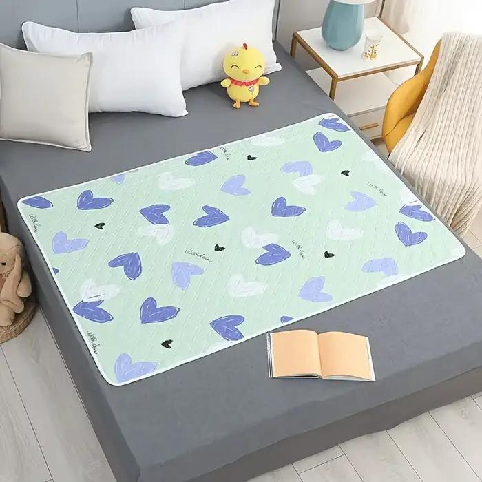 Coussin de protection de lit antidérapant lavable et réutilisable – Tapis de soin épais et durable en fibre de