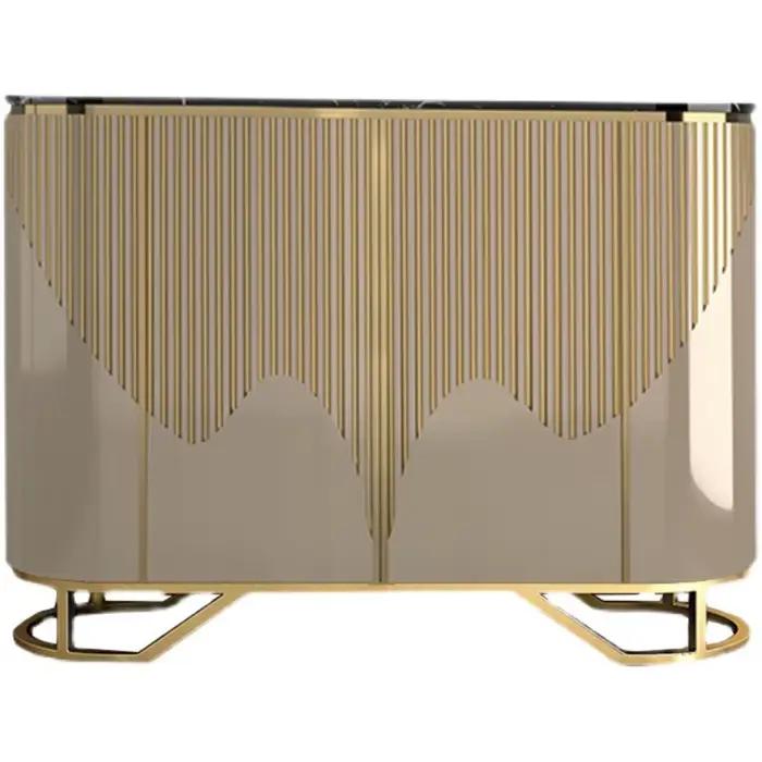 Armoires de salon de luxe étroites or classique français