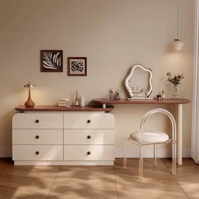 Coiffeuse Vintage en bois pour filles