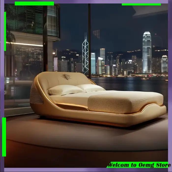 Cadre de lit moderne de style élégant pour chambre à coucher