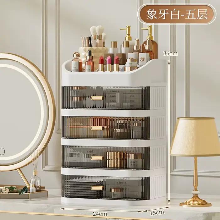 Boîte de rangement pour cosmétiques avec tiroirs
