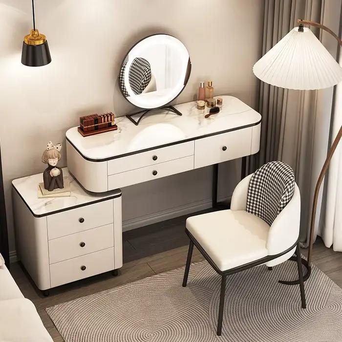 Classique fille coiffeuse tabouret organisateur en bois massif