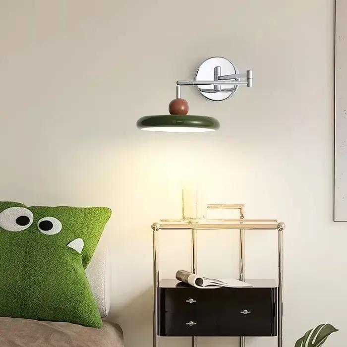 Lampe murale à bras articulé LED pour chambre à coucher