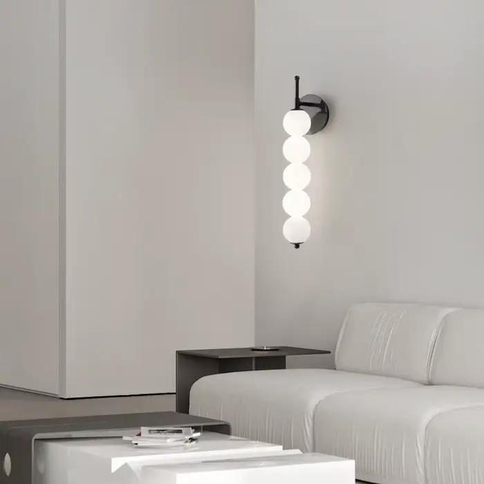 Tête de lit applique chambre style nordique moderne minimaliste lampe en verre pour couloir