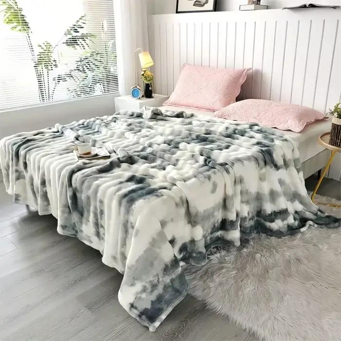 Couverture de lit luxueuse en fausse fourrure de lapin – Jeter doux