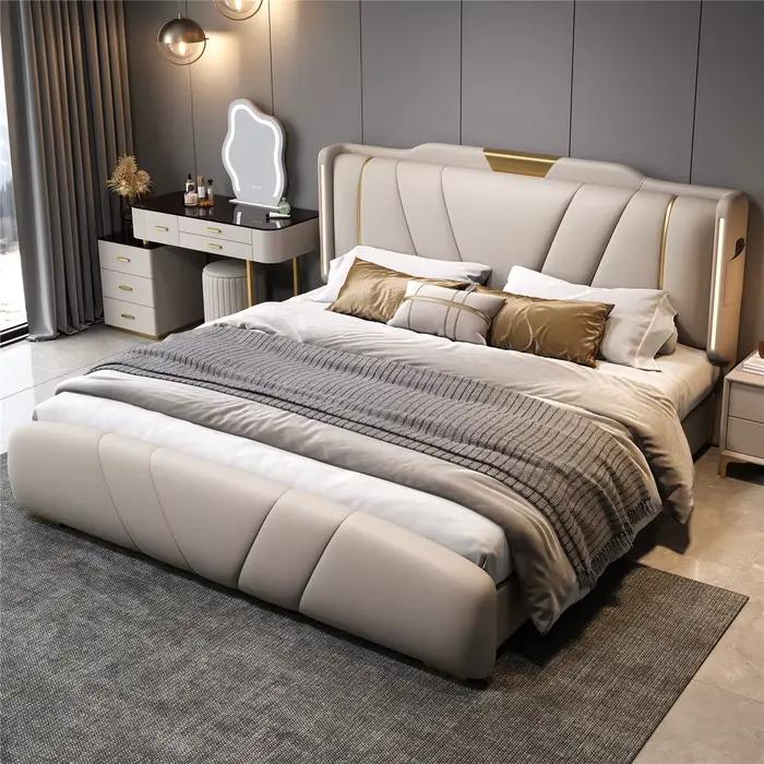 Lits classiques blancs princesse styliste européen esthétique confortable