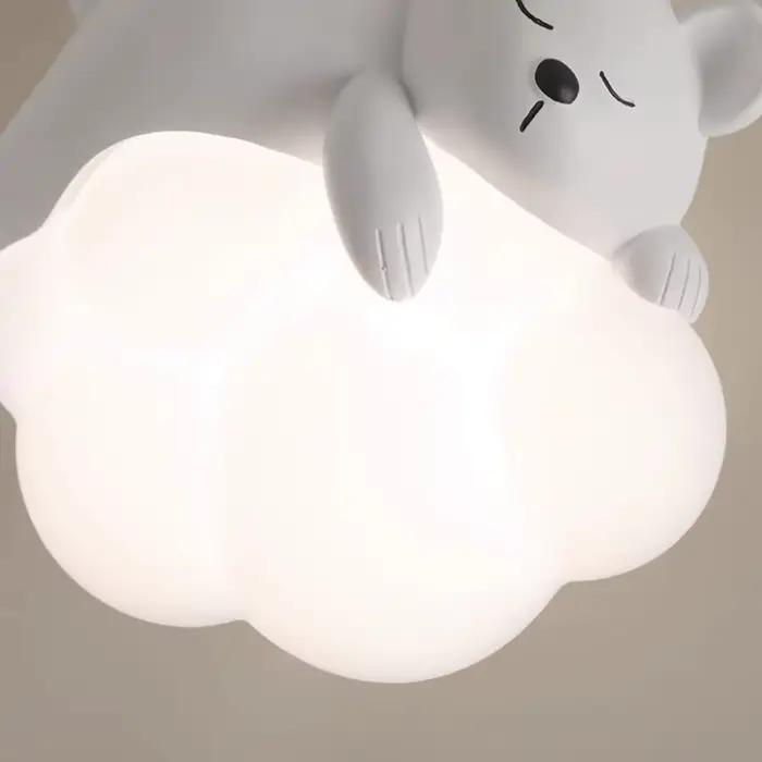 Mignon chambre d'enfants chevet applique ours lapin nuage lampe créative crème Style