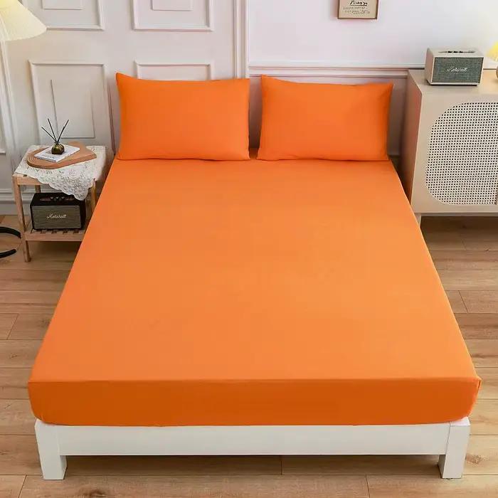 Drap-housse noir pour lit double 90x200 avec bande élastique (taie d'oreiller à commander séparément)