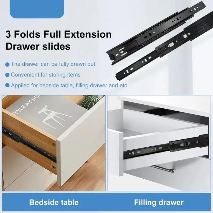Glissières de tiroir à extension complète pour armoire et commode