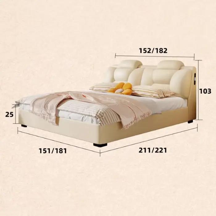 Tiroirs modernes Bed Up ascenseur électronique Double lit pliable espace De rangement bois Somieres Y Marcos De Cama meubles De chambre