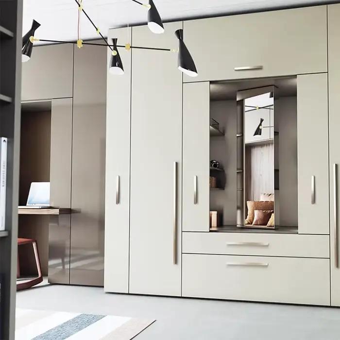 Poignée arrondie de porte d'armoire grise en cachemire