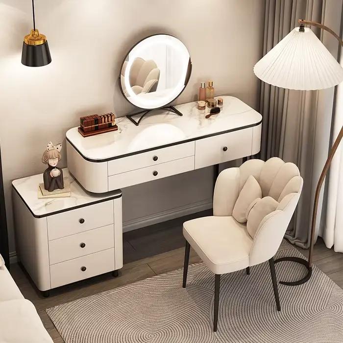 Classique fille coiffeuse tabouret organisateur en bois massif
