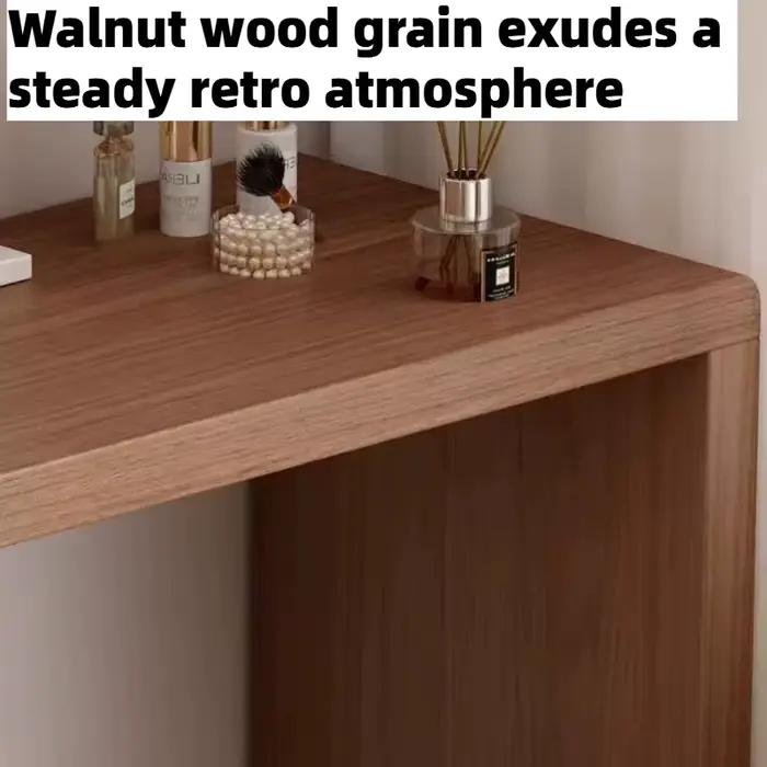Coiffeuse moderne minimaliste en bois avec six tiroirs