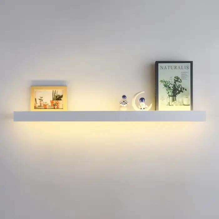 Chambre tête de lit étagère applique murale nordique moderne Simple longue bande salon décor à la maison LED lumières