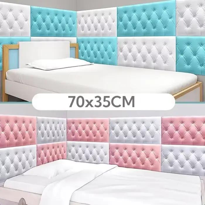 Lit entourant couverture souple tête de lit Anti-collision 3d autocollant mural auto-adhésif Tatami bébé dossier chambre fond