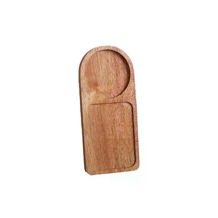 Plateau à café assiette en bois