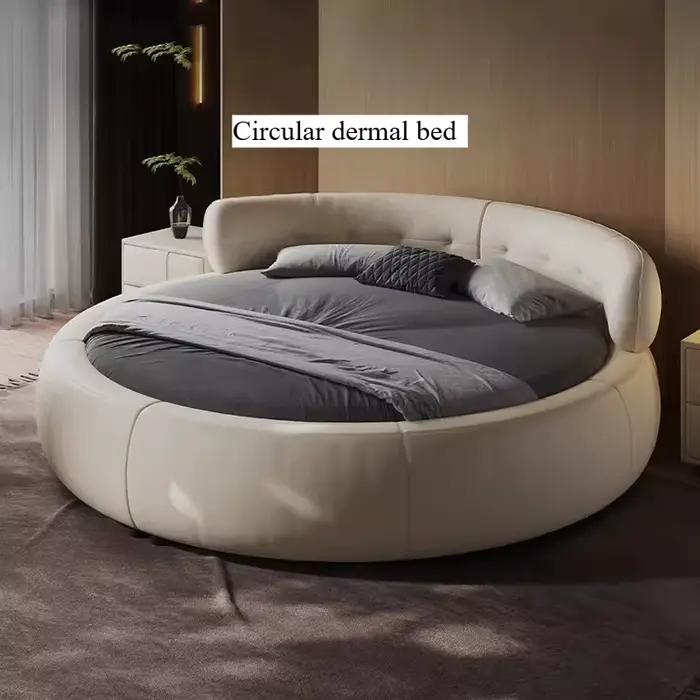 Lit King Size Nordique Noir Sans Matelas