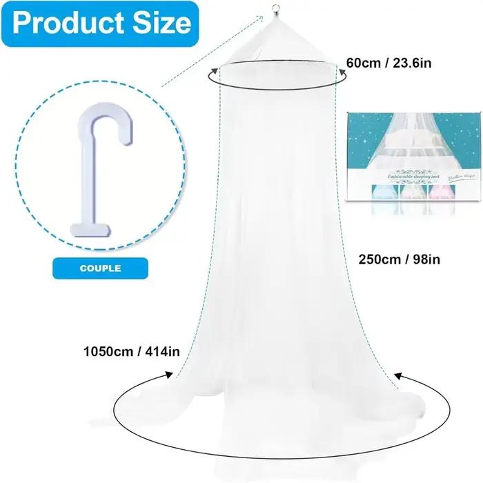 Grande moustiquaire pour lit simple ou double