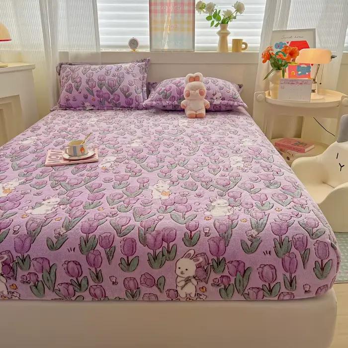 Draps de lit en flanelle polaire pour l'hiver