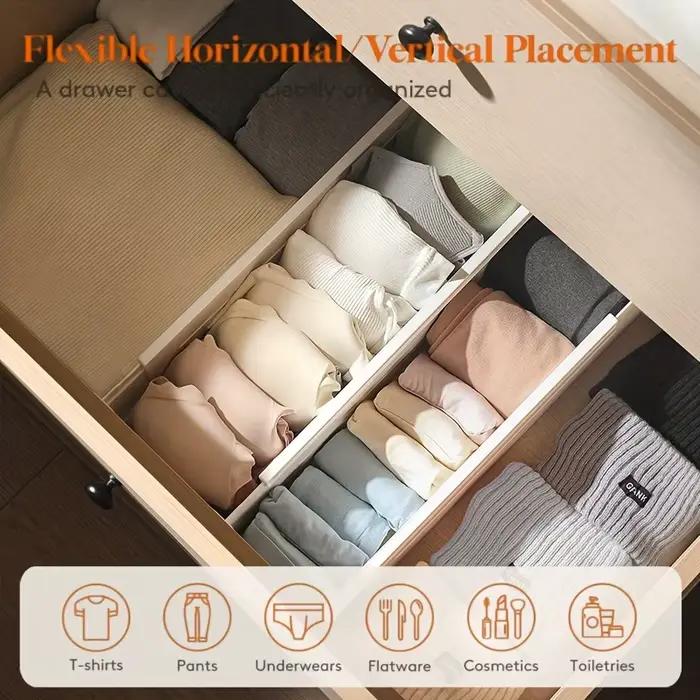 Paquet de 5 séparateurs de tiroir pour vêtements
