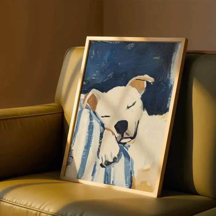 Peinture décorative pour lit à rayures avec animaux amusants