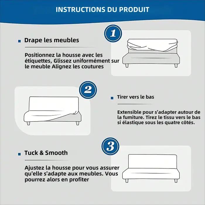 Juste de canapé-lit de style minimaliste