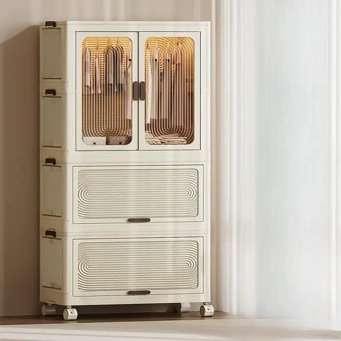 Boîte empilable armoire grand support moderne organisateur de chambre