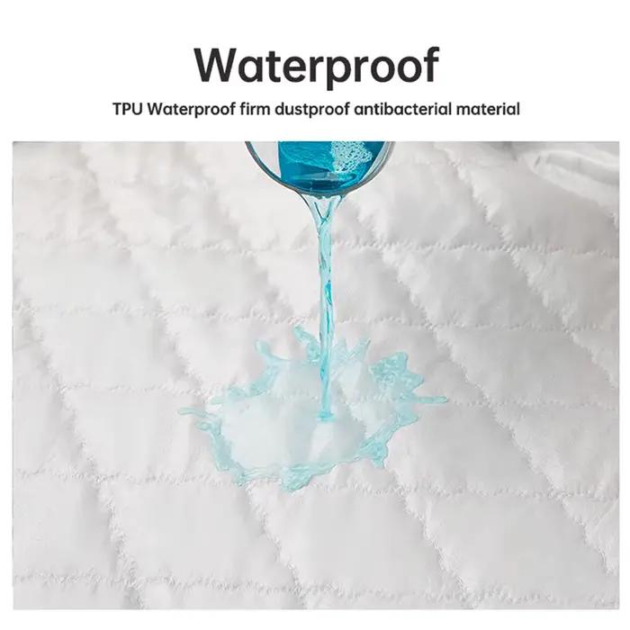 Protège-matelas imperméable gris/blanc