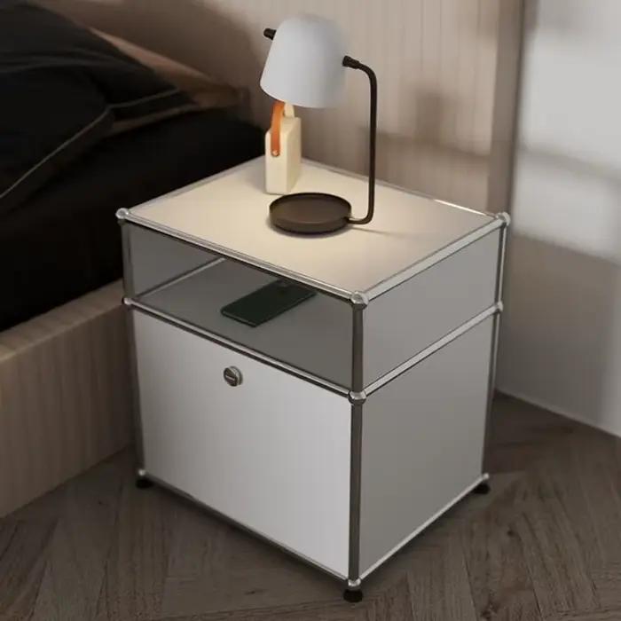 Tables de chevet modulaires en acier inoxydable