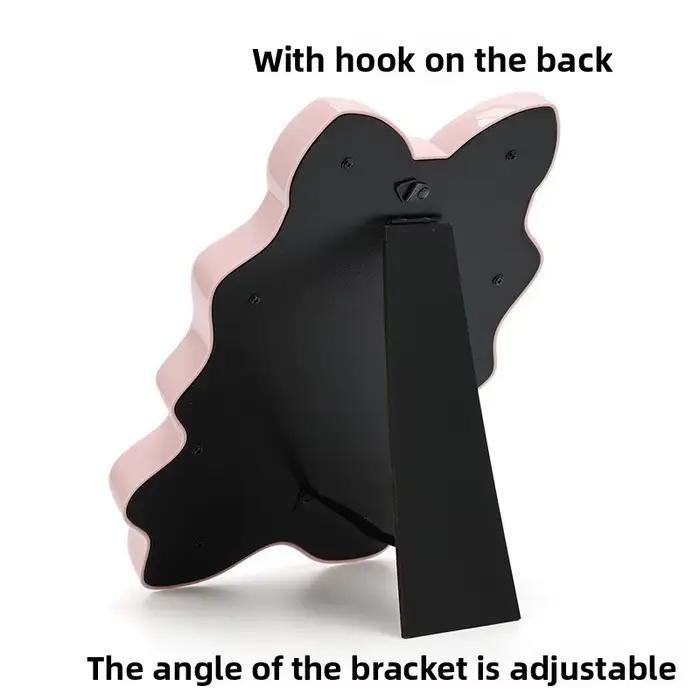 Miroir de maquillage de bureau à volants