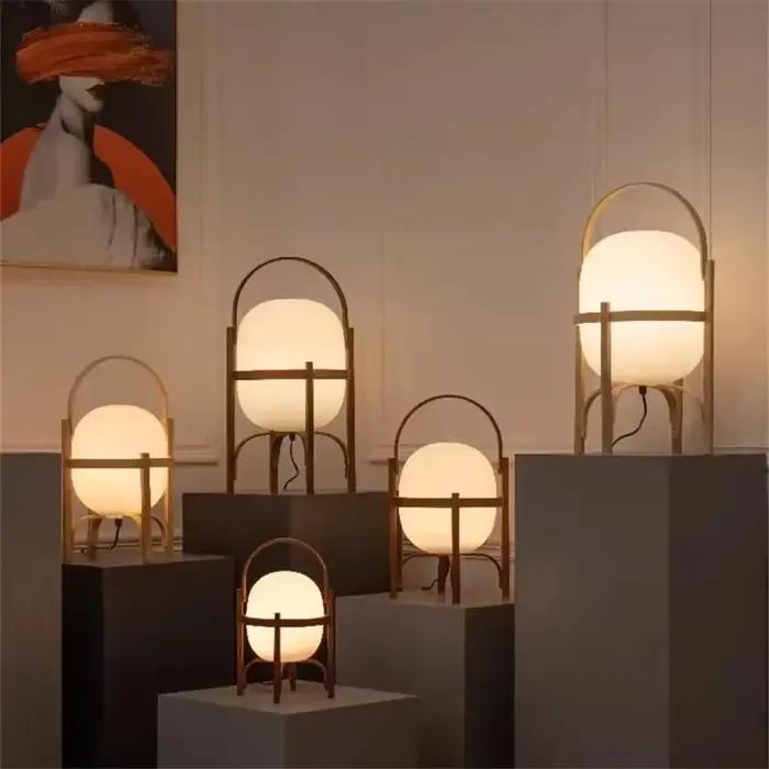 Lampe de table LED en bois Wabi Sabi, abat-jour en verre minimaliste pour bureau, chambre à coucher, chevet, salon, lecture, décoration intérieure, lampe sur pied