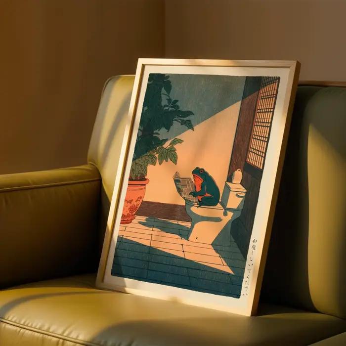 Peinture décorative pour lit à rayures avec animaux amusants