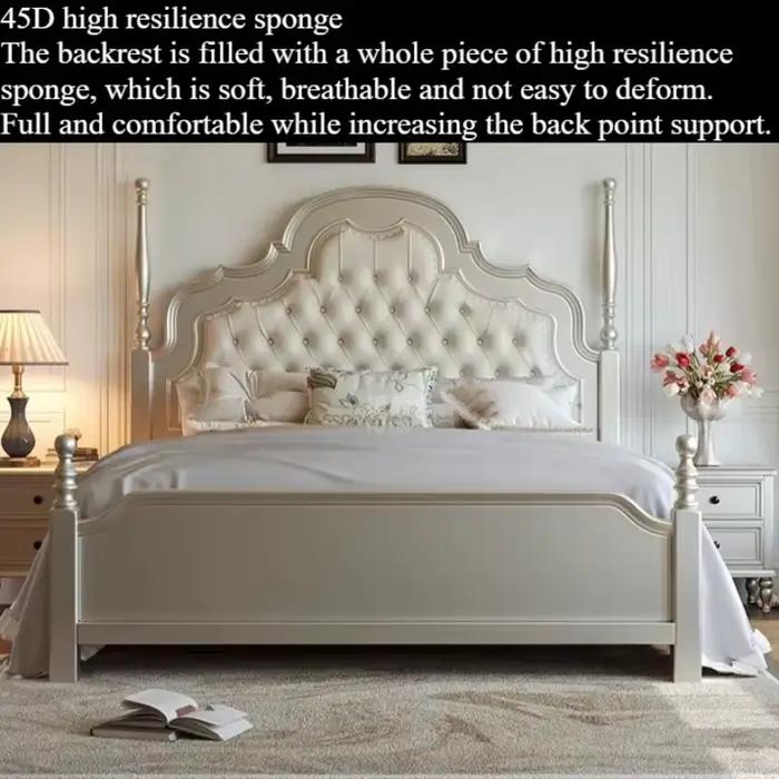 Lit Queen Size rembourré avec cadre élégant