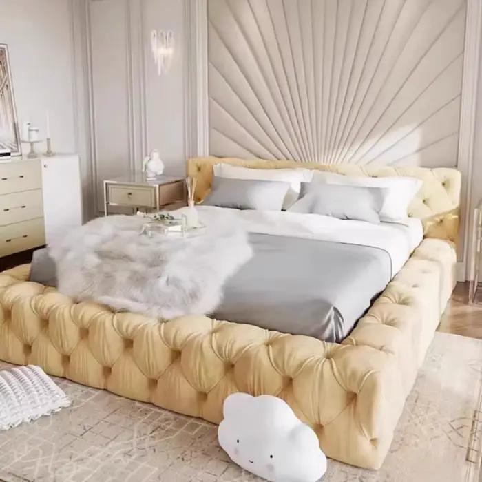 Cadre de lit de mariage confortable