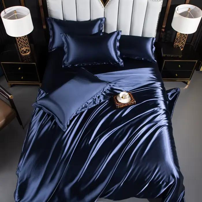 Parure de Lit Double Face A/B en Satin Soyeux