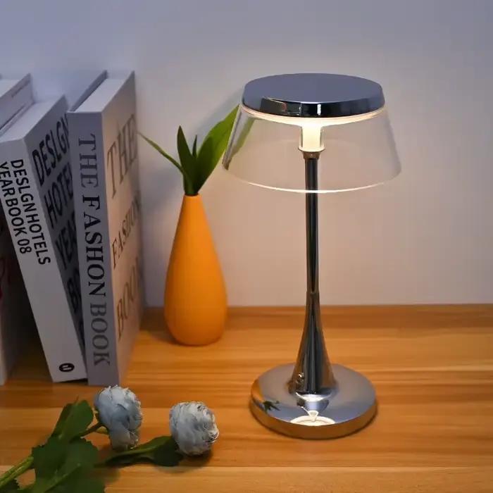 Lampe de Table en verre créative nordique interrupteur tactile veilleuse barre chambre lampe de chevet type-c lampe de charge salle à manger lampes de bureau
