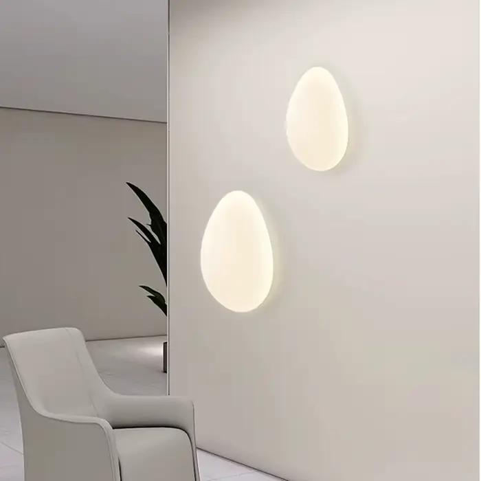 Lampe murale galets salon hôtel fond applique