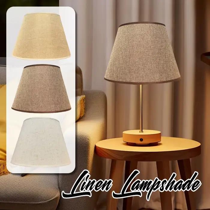 Abat-jour de lampe de Table rétro en tissu de lin