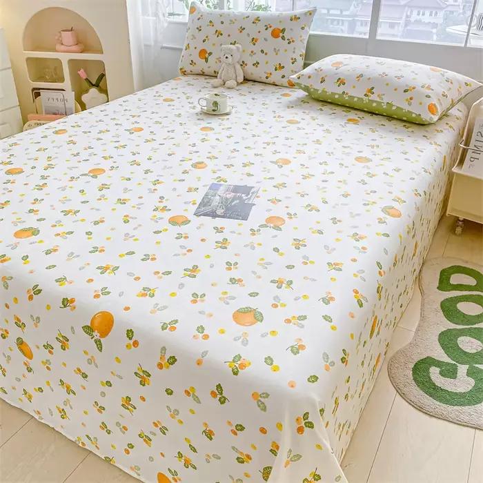 Drap de lit double 100% coton ou drap de lit et taies d'oreiller