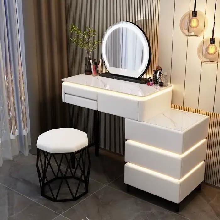Commode en bois massif chambre principale coiffeuse haut de gamme Simple moderne petit appartement
