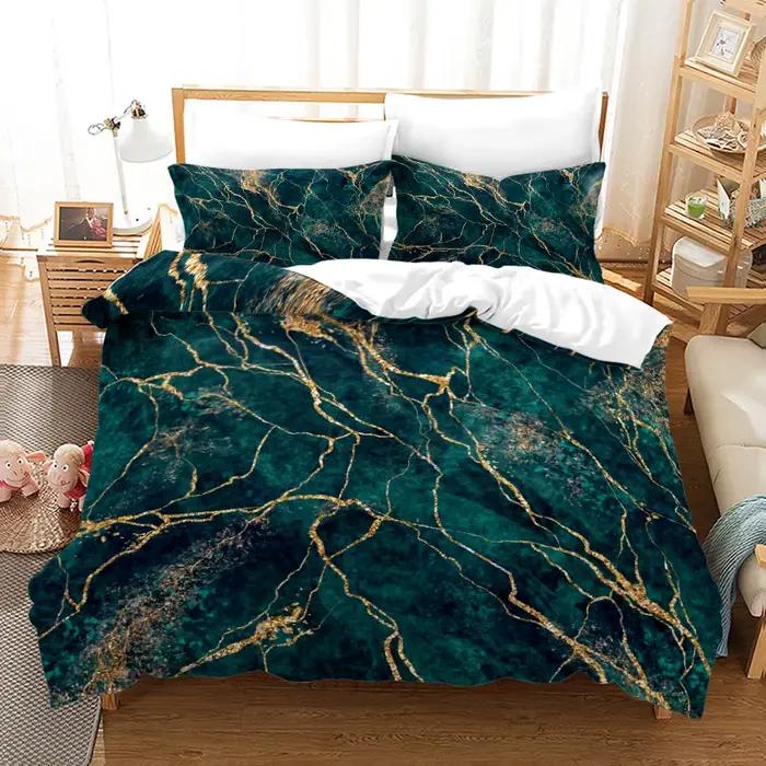 Parure de lit en marbre vert imprimé en 3D