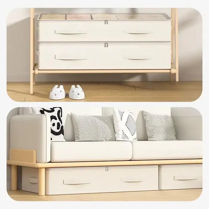 Lot de 3 boîtes de rangement sous lit grande capacité