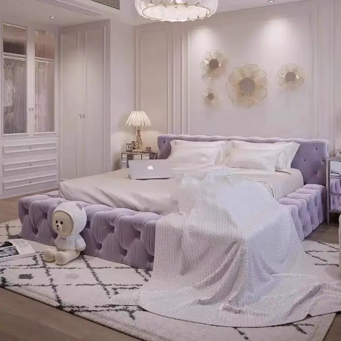 Cadre de lit de mariage confortable