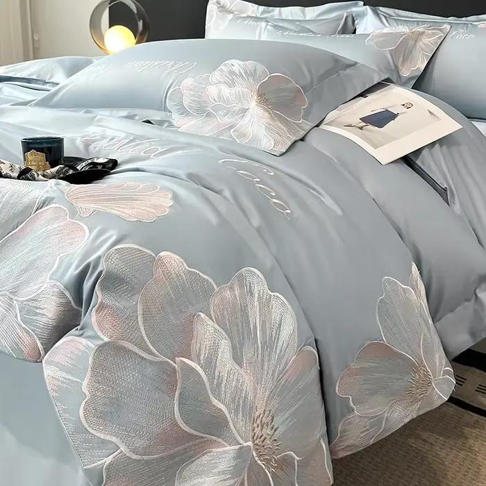 Housse de couette en coton pur à longues fibres