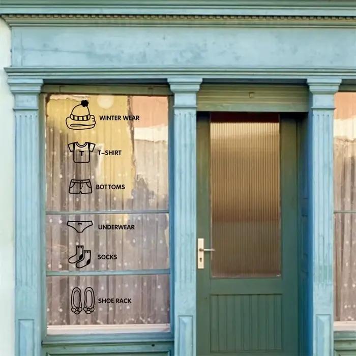 Autocollants muraux décoratifs en PVC adhésifs pour armoire